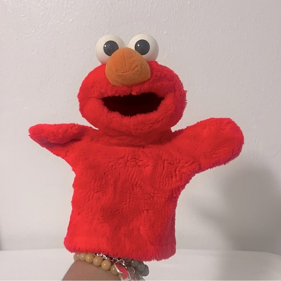 VINTAGE 1996 TYCO Preschool Sesame Street Hand Puppet Elmo Original Plush EUC - Picture 4 of 6